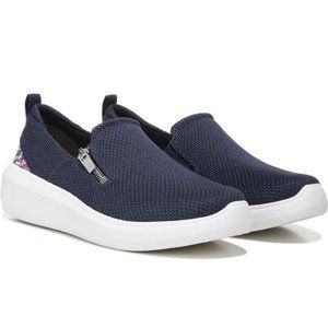 Ryka Ally Sneakers Slip On Zip Platform Navy Blue & Floral Print Size 7 NEW